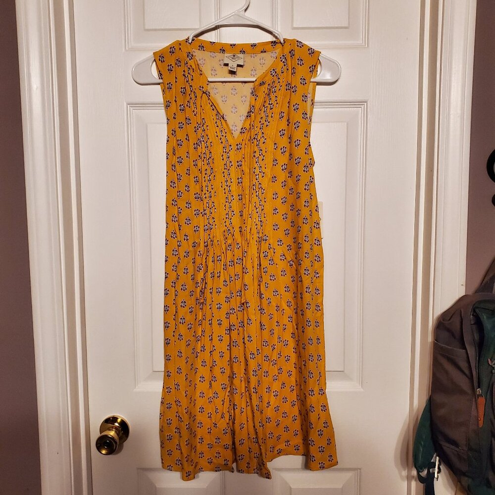 NWT St. John's Bay Yellow Flower Dress Size S